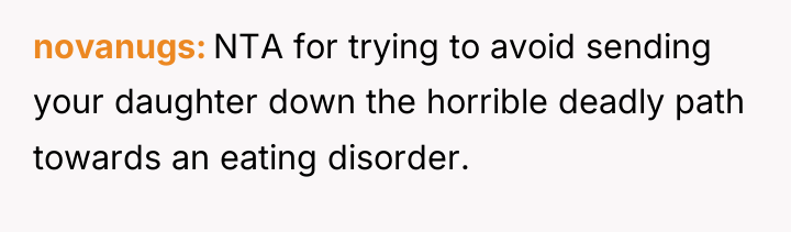 novanugs NTA for trying to avoid sending your daughter down...