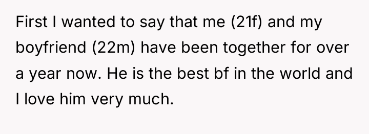 First I wanted to say that me (21f) and my...