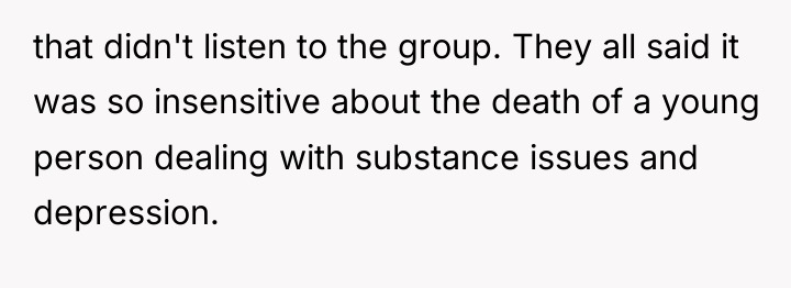 that didn't listen to the group. They all said it...