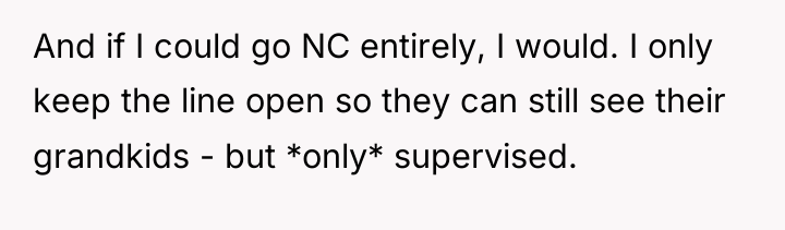 And if I could go NC entirely, I would. I...
