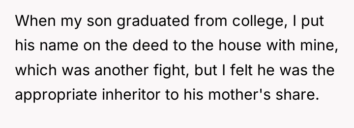 When my son graduated from college, I put his name...