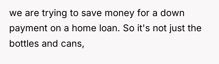 we are trying to save money for a down payment...