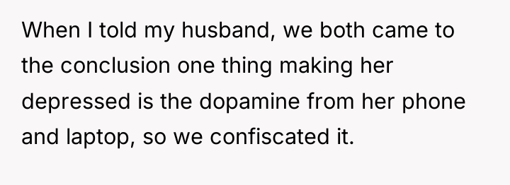 When I told my husband, we both came to the...