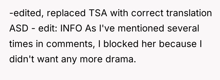 -edited, replaced TSA with correct translation ASD - edit: INFO...