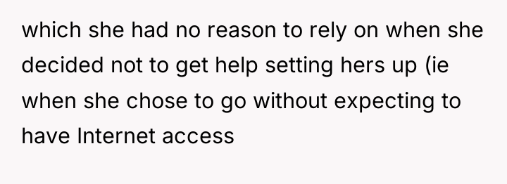 which she had no reason to rely on when she...