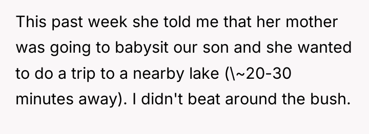 This past week she told me that her mother was...