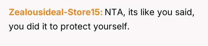 Zealousideal-Store15 NTA, its like you said, you did it to...