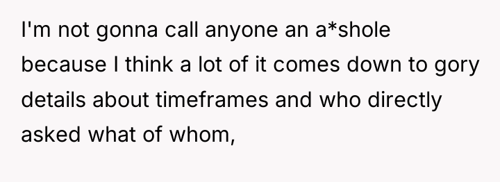 I'm not gonna call anyone an a*shole because I think...