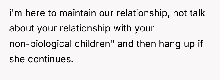 i'm here to maintain our relationship, not talk about your...