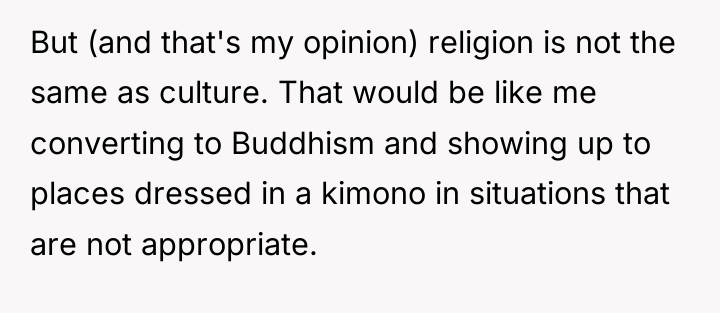But (and that's my opinion) religion is not the same...