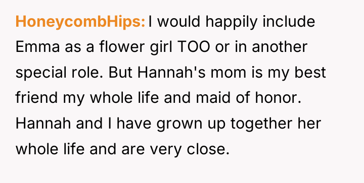 HoneycombHips I would happily include Emma as a flower girl...