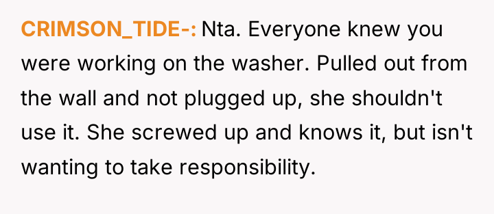 CRIMSON_TIDE- Nta. Everyone knew you were working on the washer....