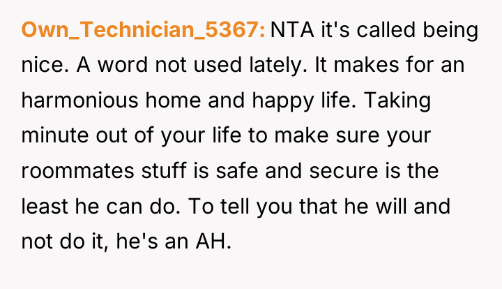Own_Technician_5367 NTA it's called being nice. A word not used...