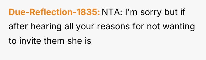 Due-Reflection-1835 NTA: I'm sorry but if after hearing all your...