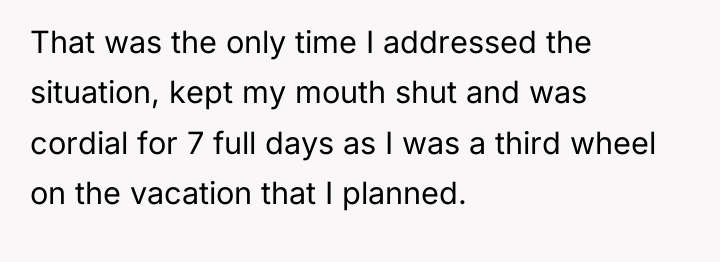 That was the only time I addressed the situation, kept...