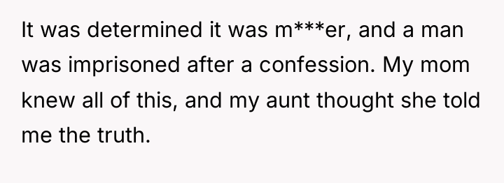 It was determined it was m***er, and a man was...