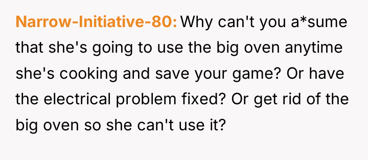 Narrow-Initiative-80 Why can't you a*sume that she's going to use...