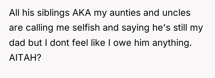 All his siblings AKA my aunties and uncles are calling...