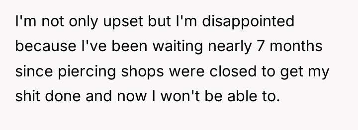 I'm not only upset but I'm disappointed because I've been...