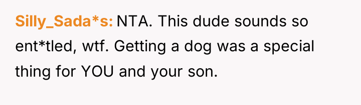 Silly_Sada*s NTA. This dude sounds so ent*tled, wtf. Getting a...