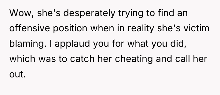 Wow, she's desperately trying to find an offensive position when...