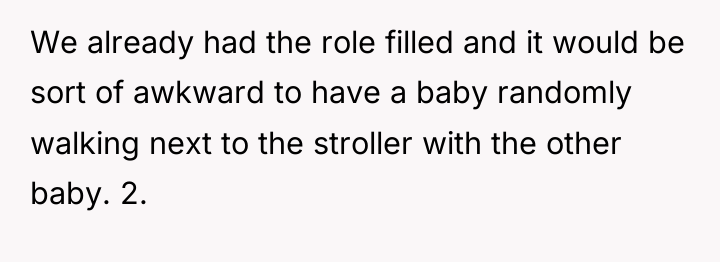 We already had the role filled and it would be...