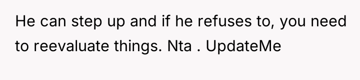 He can step up and if he refuses to, you...