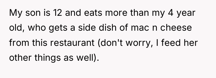 My son is 12 and eats more than my 4...