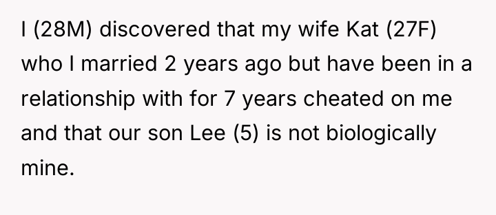 I (28M) discovered that my wife Kat (27F) who I...