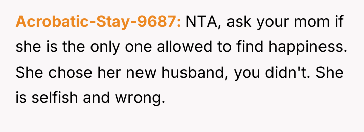 Acrobatic-Stay-9687 NTA, ask your mom if she is the only...