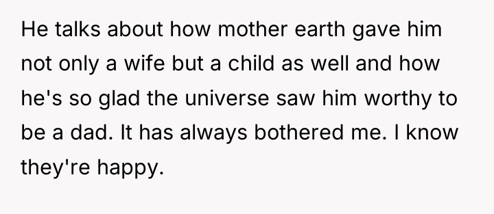 He talks about how mother earth gave him not only...