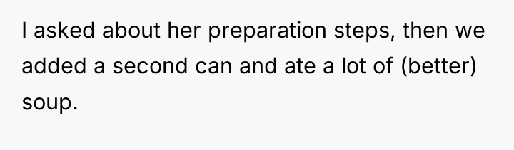 I asked about her preparation steps, then we added a...