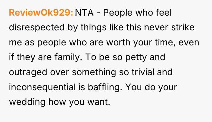 ReviewOk929 NTA - People who feel disrespected by things like...