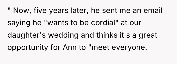 " Now, five years later, he sent me an email...