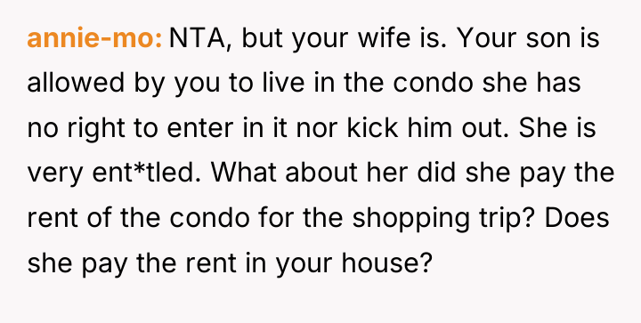 annie-mo NTA, but your wife is. Your son is allowed...