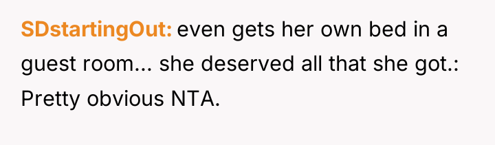 SDstartingOut even gets her own bed in a guest room......