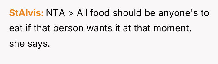 StAlvis NTA > All food should be anyone's to eat...