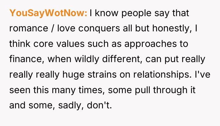 YouSayWotNow I know people say that romance / love conquers...
