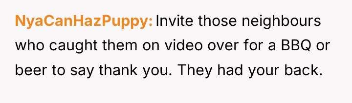 NyaCanHazPuppy Invite those neighbours who caught them on video over...