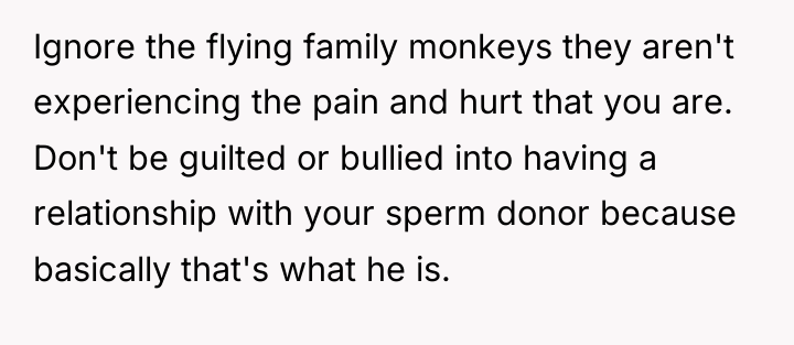 Ignore the flying family monkeys they aren't experiencing the pain...