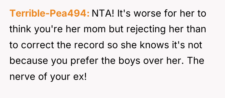 Terrible-Pea494 NTA! It's worse for her to think you're her...