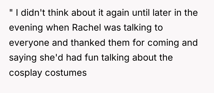 " I didn't think about it again until later in...