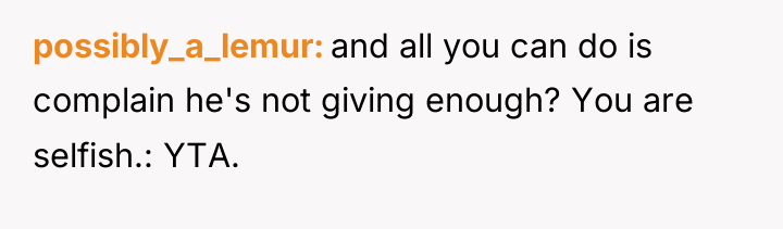 possibly_a_lemur and all you can do is complain he's not...