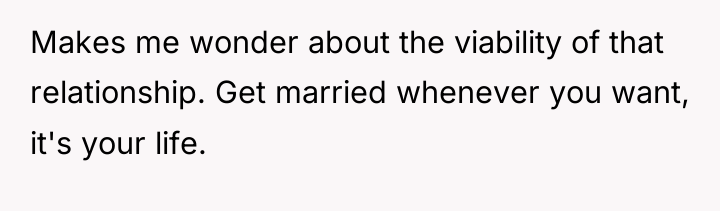 Makes me wonder about the viability of that relationship. Get...