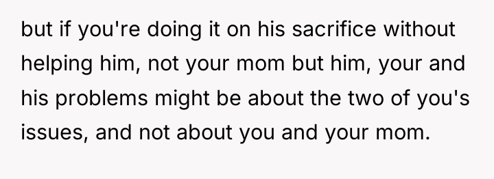 but if you're doing it on his sacrifice without helping...