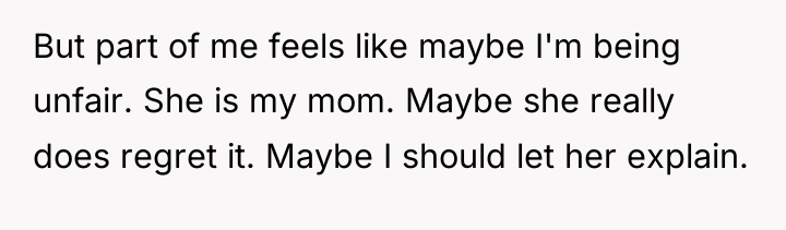 But part of me feels like maybe I'm being unfair....