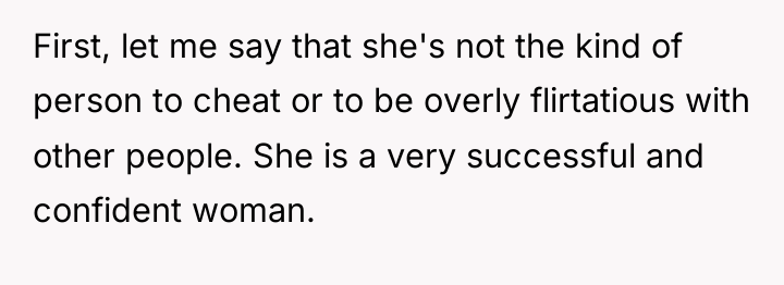 First, let me say that she's not the kind of...