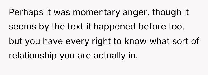 Perhaps it was momentary anger, though it seems by the...
