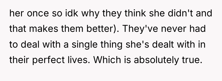 her once so idk why they think she didn't and...