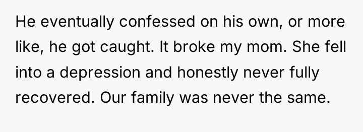 He eventually confessed on his own, or more like, he...